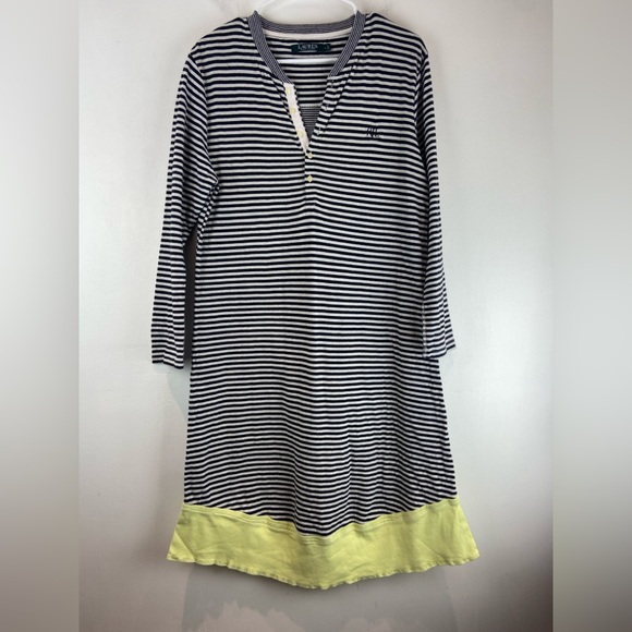 Ralph Lauren Dresses & Skirts - Ralph Lauren Black White Sleepwear Sleeper Top Shirt Pajama Nightgown Size S